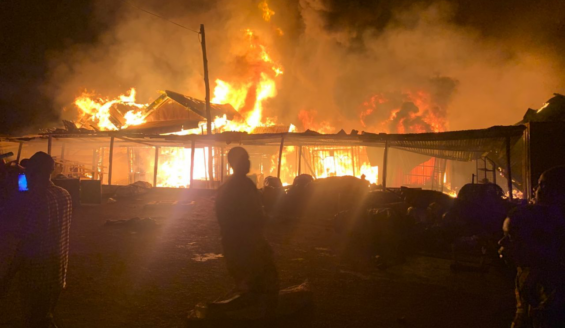 Breaking News: Devastating Fire Engulfs Techiman Market, Sunyani Station