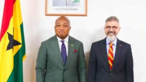 Read more about the article AMBASSADOR OF TURKEY TO GHANA H.E HUSEYIN GÜNGÖR PAYS COURTESY CALL ON MINISTER FOR FOREIGN AFFAIRS, HON SAMUEL OKUDZETO ABLAKWA (MP)