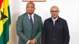 Read more about the article THE AMBASSADOR OF THE EUROPEAN UNION (EU)DELEGATION TO GHANA H.E IRCHAD RAZAALY PAYS COURTESY CALL ON MINISTER FOR FOREIGN AFFAIRS, HON SAMUEL OKUDZETO ABLAKWA (MP)