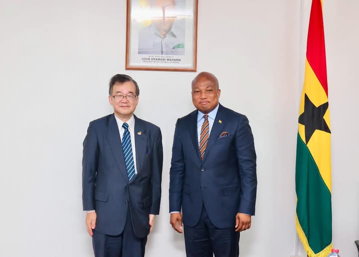 You are currently viewing MINISTER FOR FOREIGN AFFAIRS, HON. SAMUEL OKUDZETO ABLAKWA RECEIVES H.E HIROSHI YOSHIMOTO, AMBASSADOR OF JAPAN TO GHANA